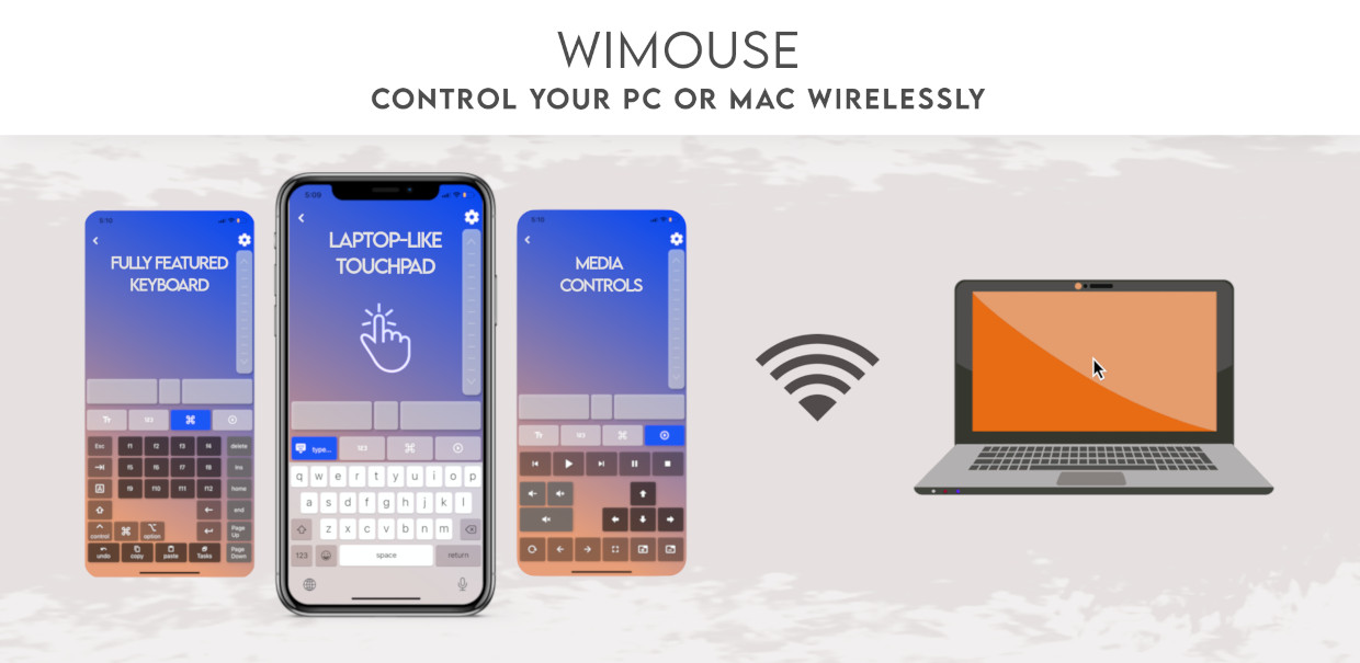 WiMouse remote control app